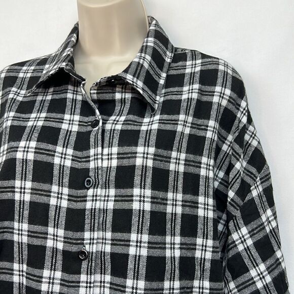 Hotouch black and white plaid flannel shirt size xl - Picture 3 of 13